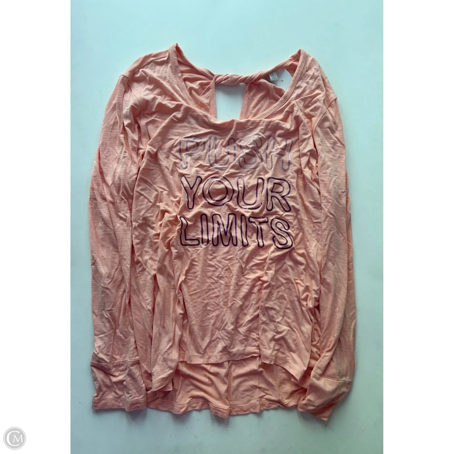 Blouse Long Sleeve By Cato In Pink, Size: L