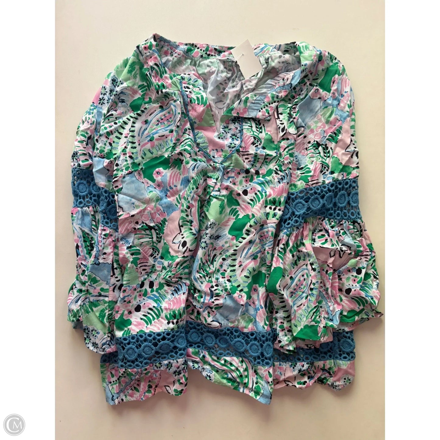 Blouse Long Sleeve By Crown And Ivy In Multi-colored, Size: Xl