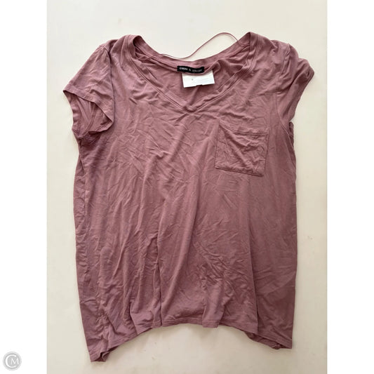 Top Short Sleeve By Cable And Gauge In Purple, Size: M