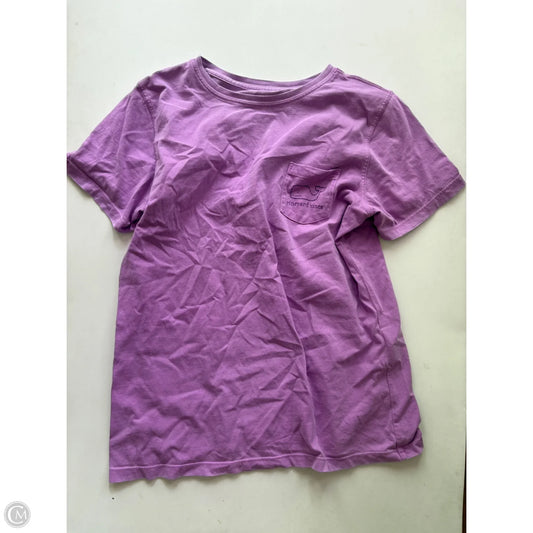 Blouse Short Sleeve By Vineyard Vines In Purple, Size: M