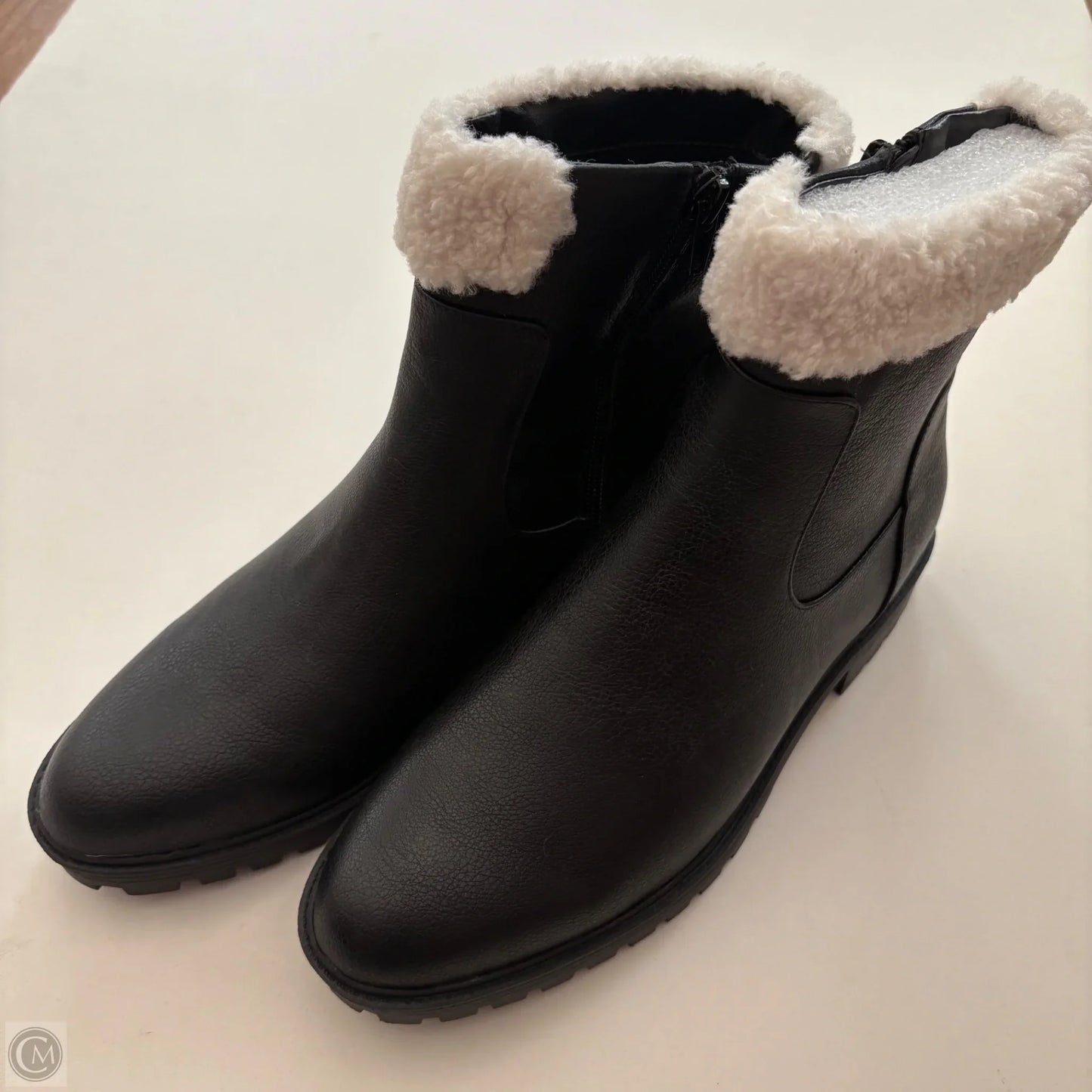 Boots Ankle Flats By Wonderly In Black, Size: 8.5