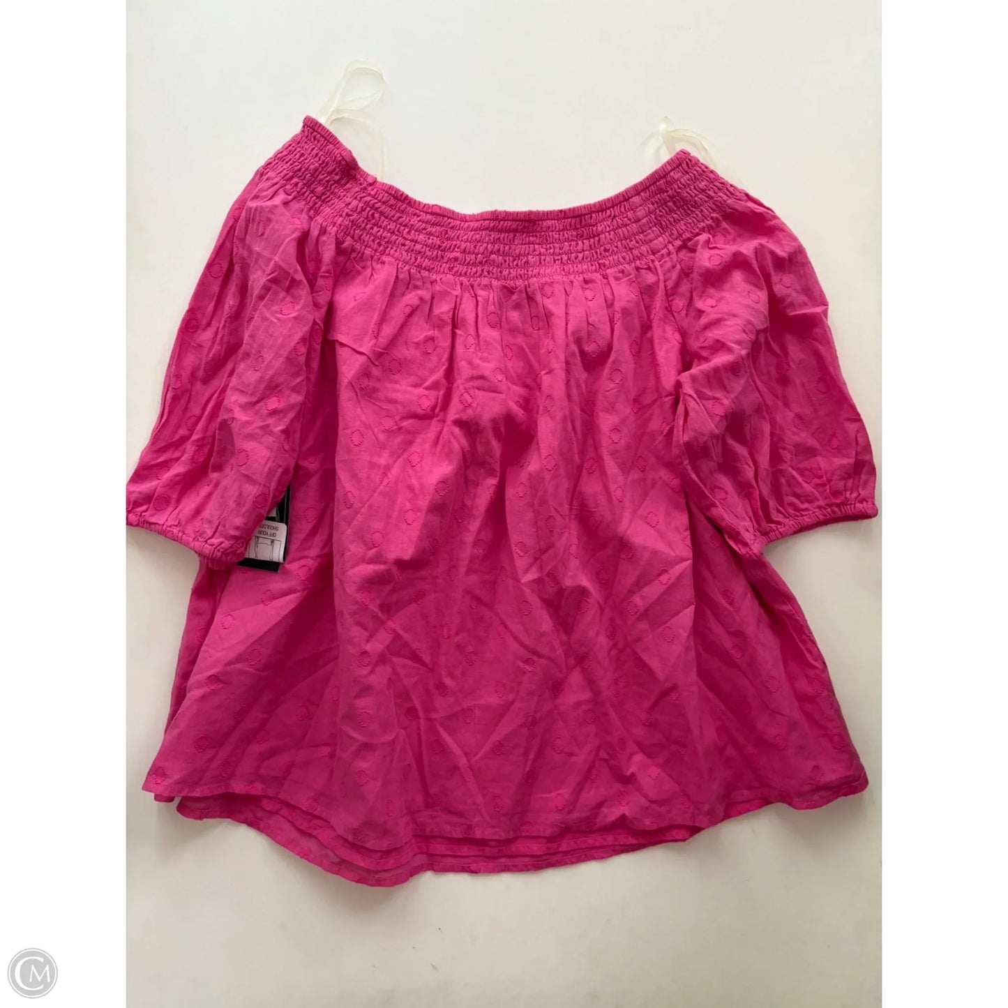 Blouse Short Sleeve By Crown And Ivy In Pink, Size: Mp