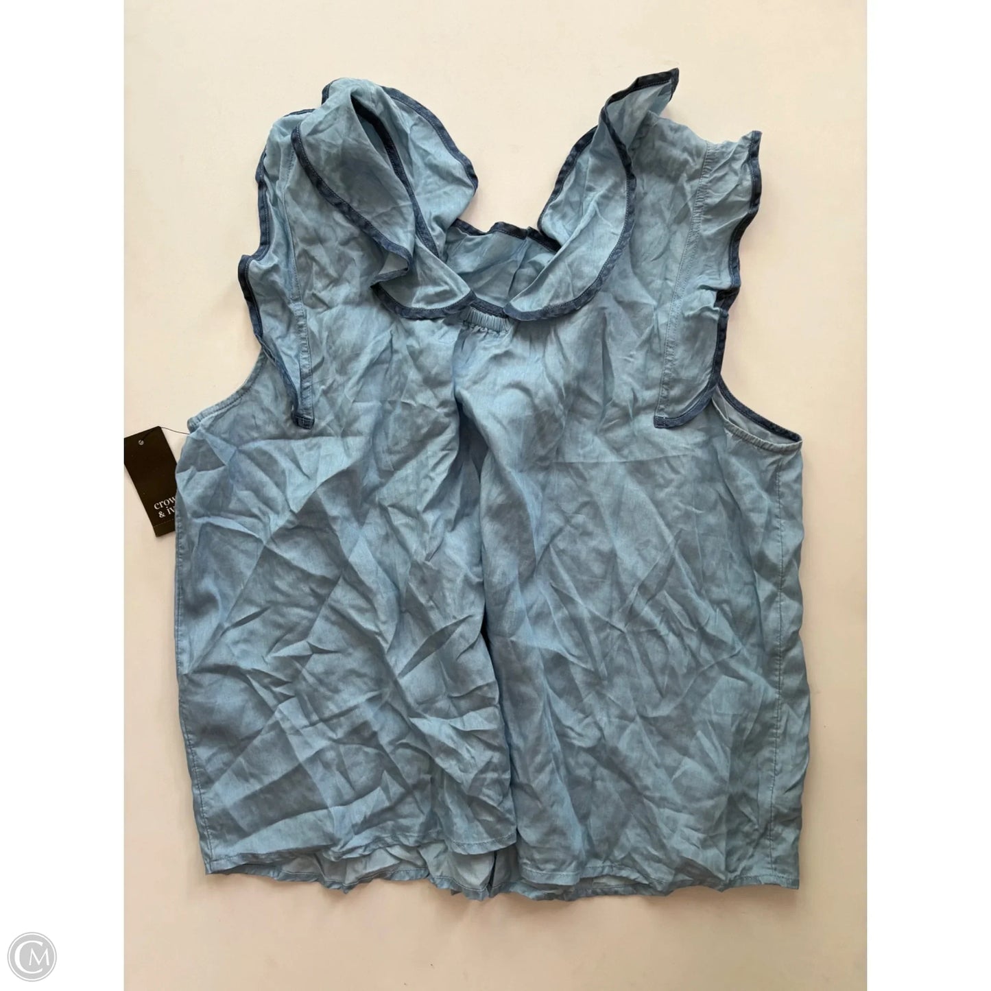 Blouse Sleeveless By Crown And Ivy In Blue, Size: Xlp
