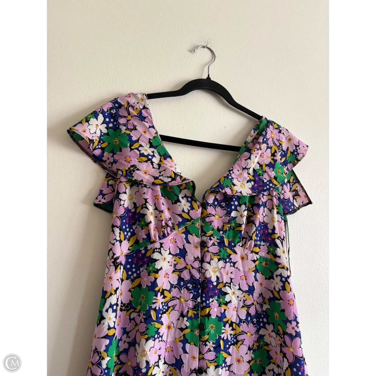 Dress Casual Midi By Asos In Floral Print, Size: 8
