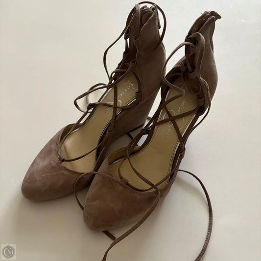 Shoes Heels Wedge By Jessica Simpson In Tan, Size: 7.5