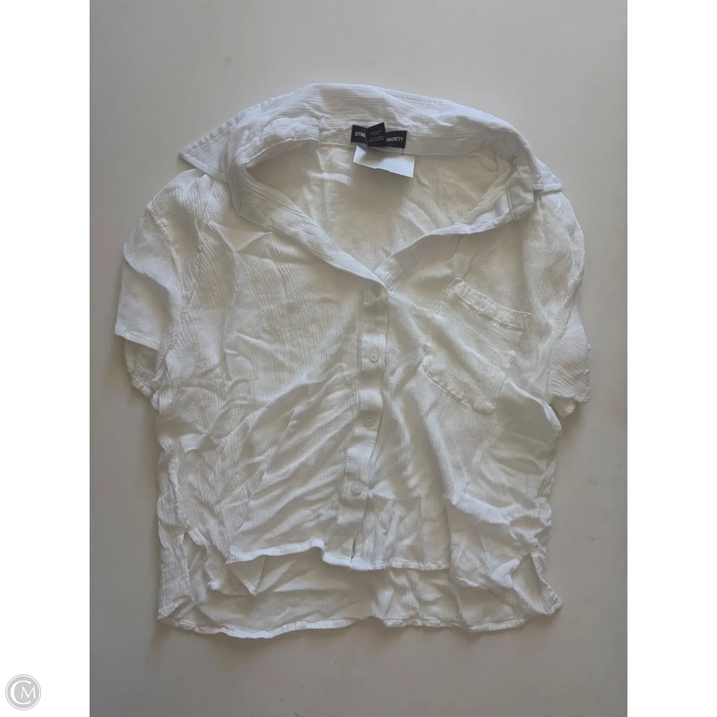 Top Short Sleeve By Streetwear Society In White, Size: L