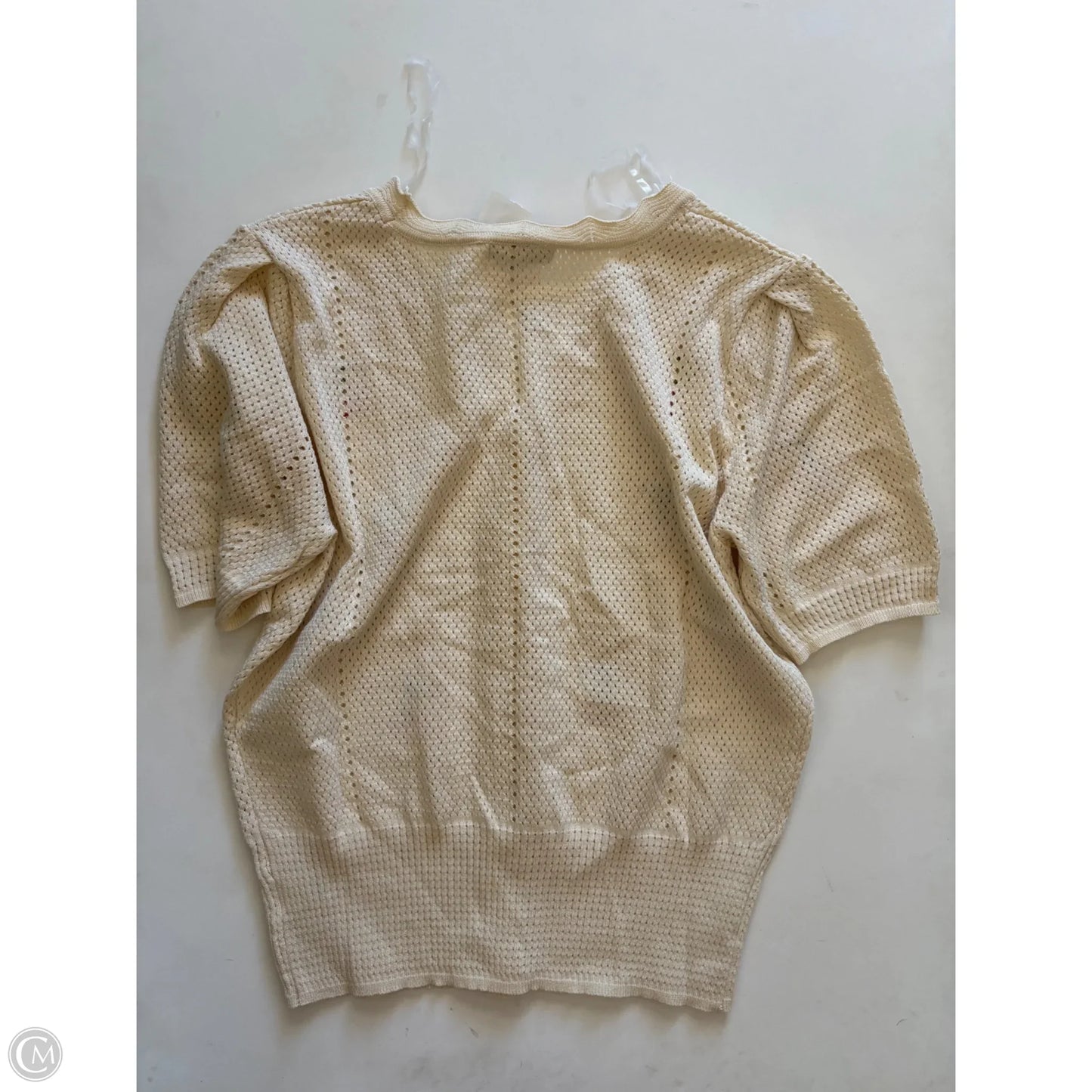 Sweater Cardigan By Simply Southern In Cream, Size: 2x