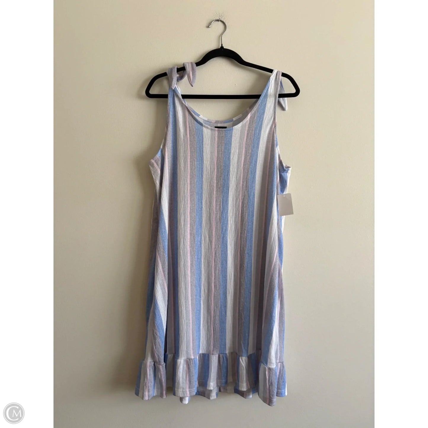 Dress Casual Short By Laura Ashley In Striped Pattern, Size: Xl