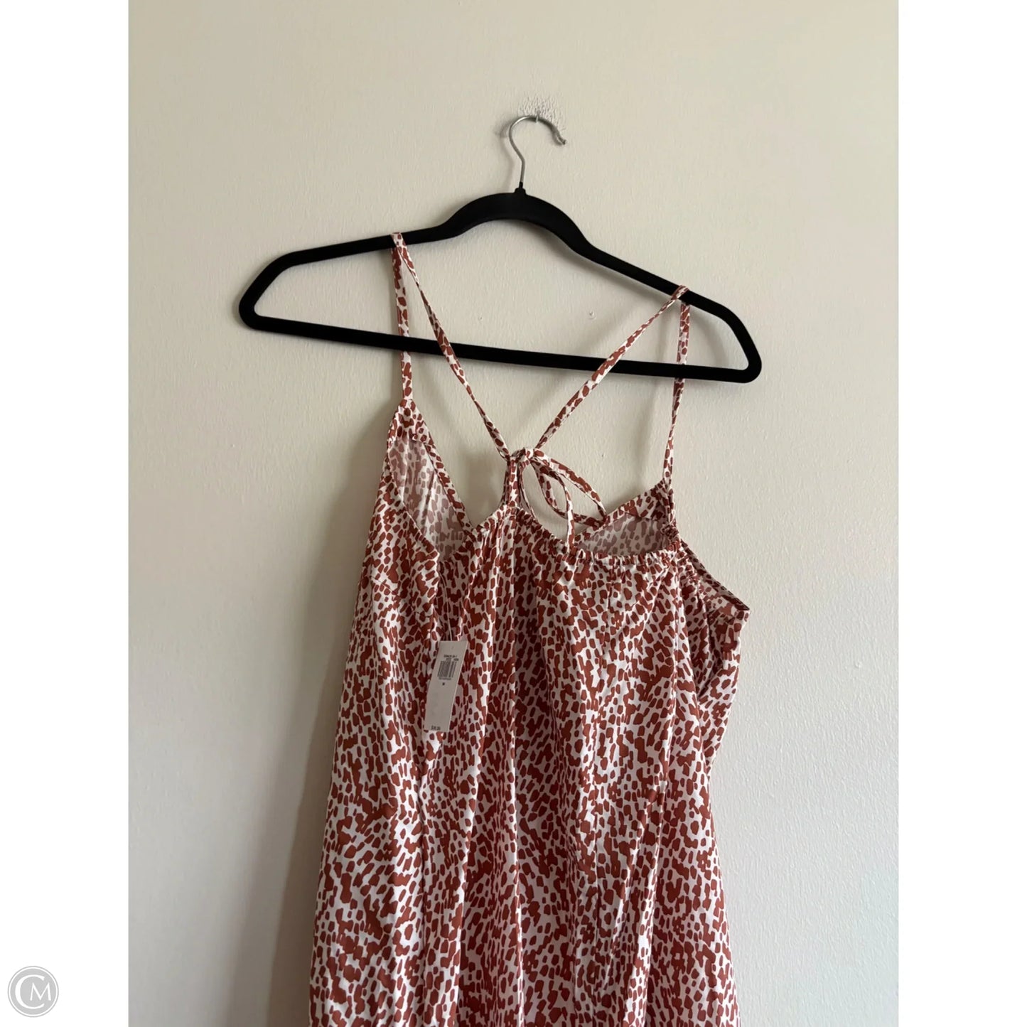 Dress Casual Maxi By Old Navy In Tan & White, Size: M