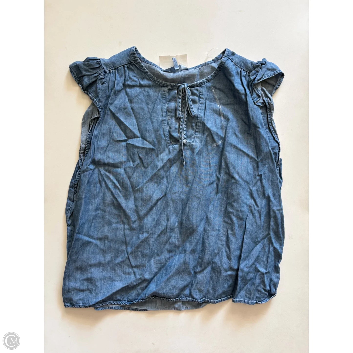 Top Sleeveless By Time And Tru In Blue, Size: M