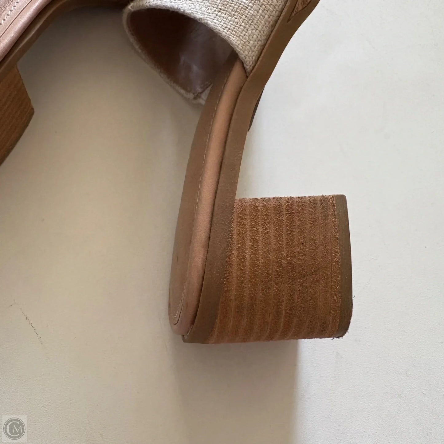 Sandals Heels Block By Wonderly In Cream, Size: 7.5