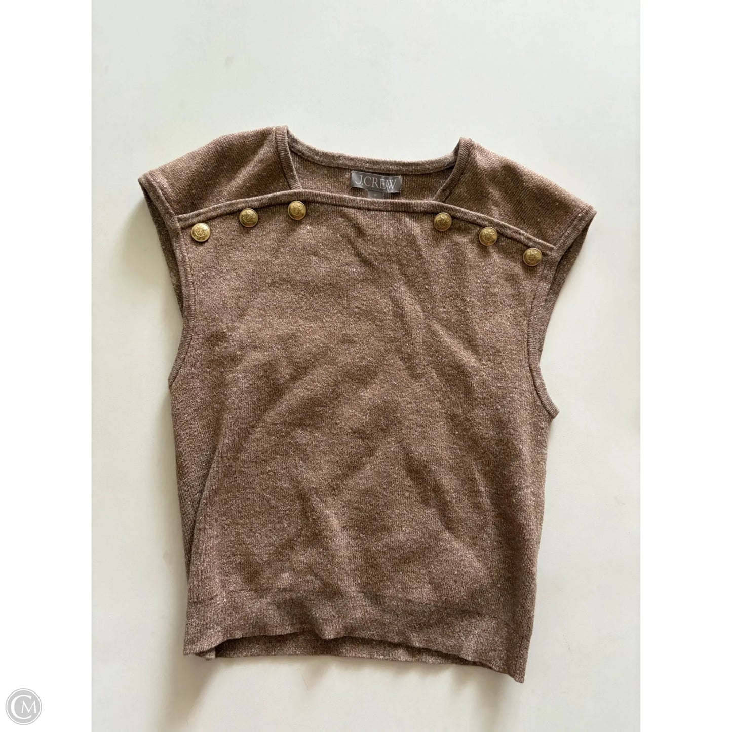 Top Sleeveless By J. Crew In Brown, Size: M