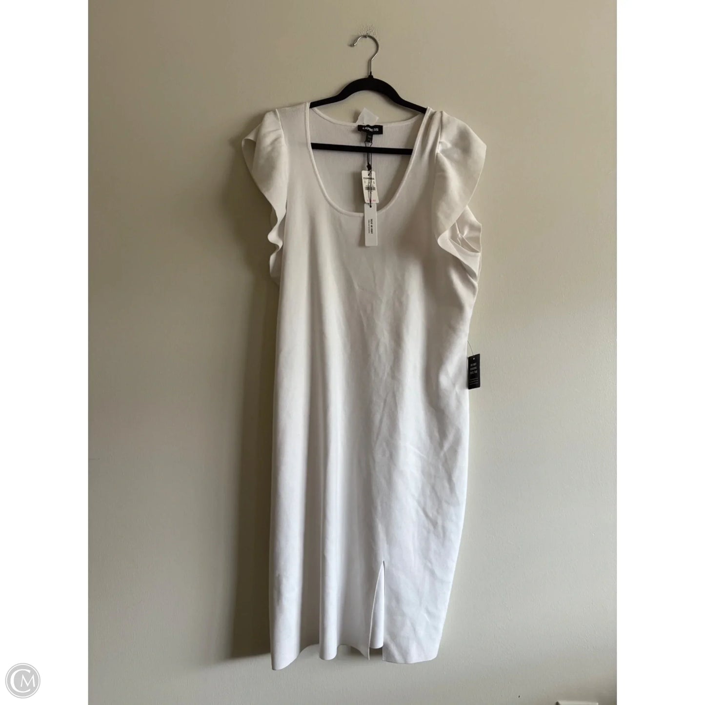 Dress Sweater By Express In White, Size: Xl