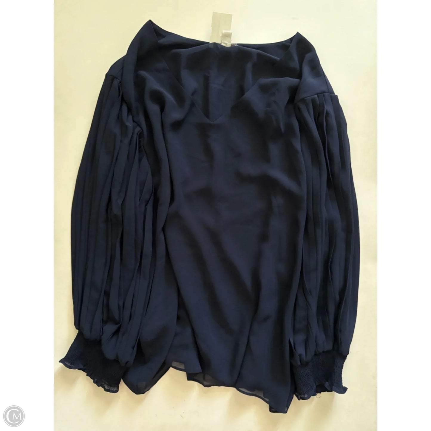Top Long Sleeve By Cato In Navy, Size: 2x