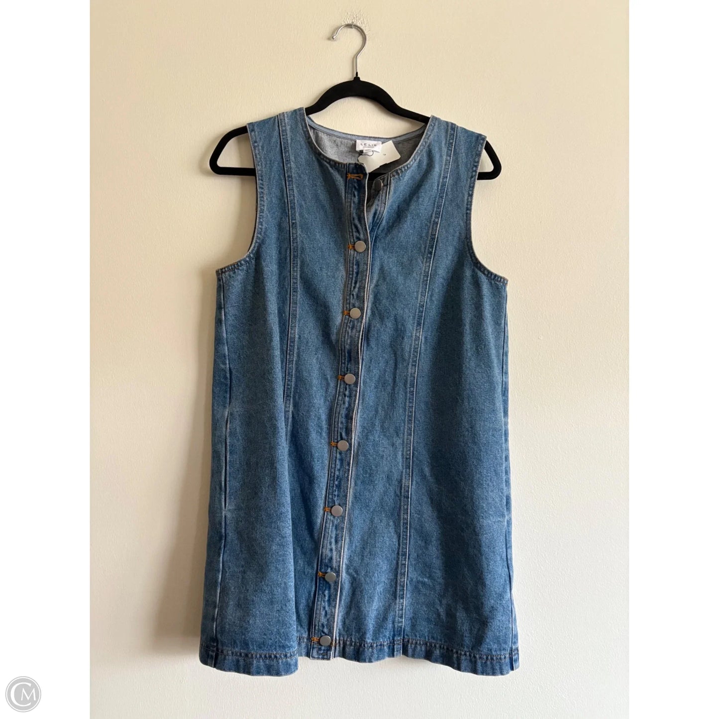 Dress Casual Short By Le Lis In Blue Denim, Size: M