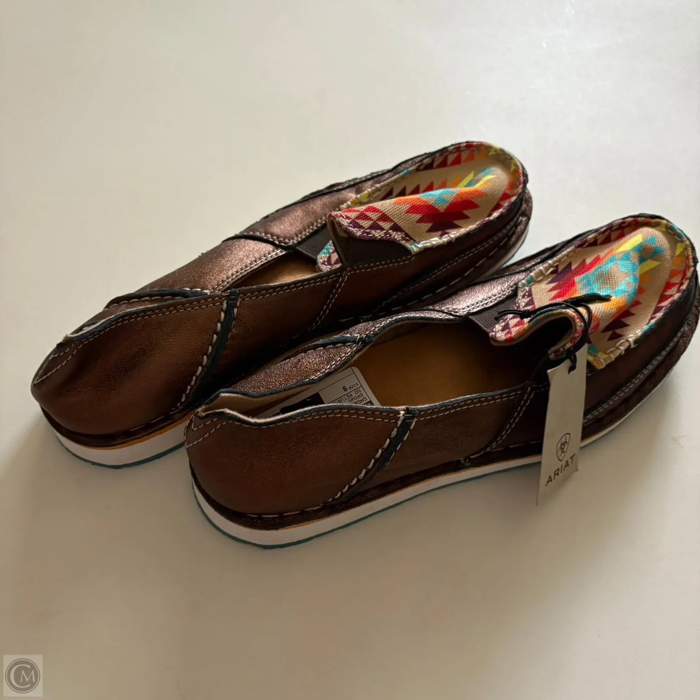 Shoes Flats By Ariat In Brown, Size: 9