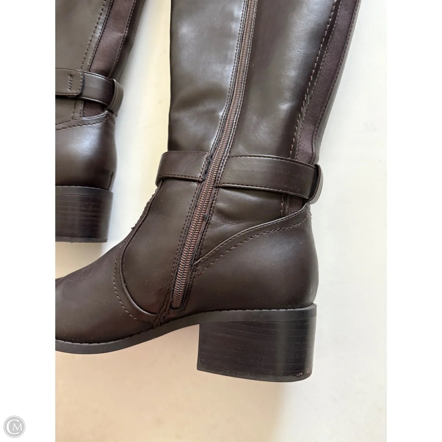 Boots Mid-calf Flats By Tommy Hilfiger In Brown, Size: 10