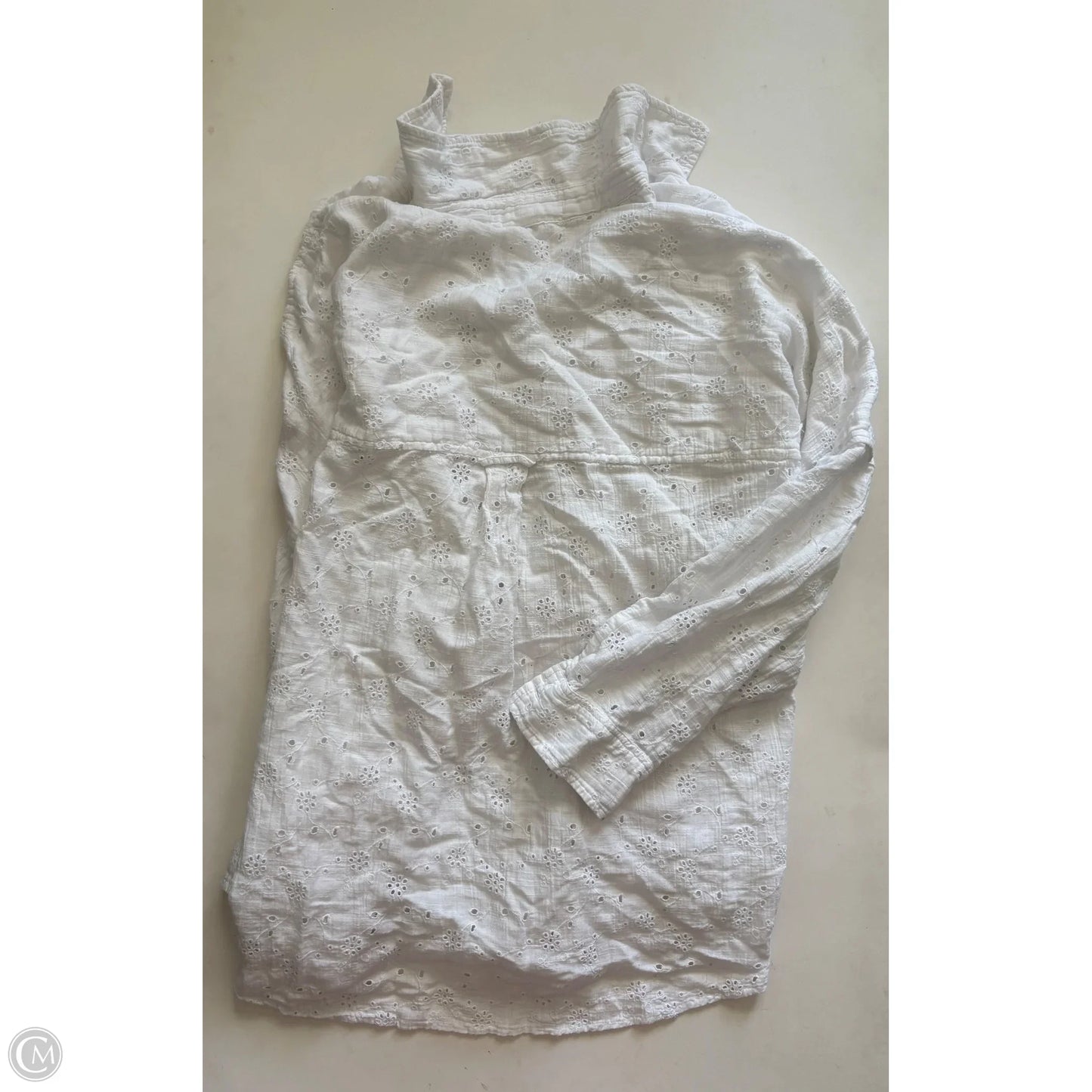 Top Long Sleeve By American Eagle In White, Size: Xl