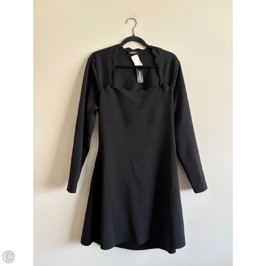 Dress Party Midi By Express In Black, Size: Xl