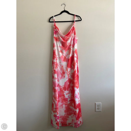 Dress Party Long By fashion In Orange & Pink, Size: Xxl