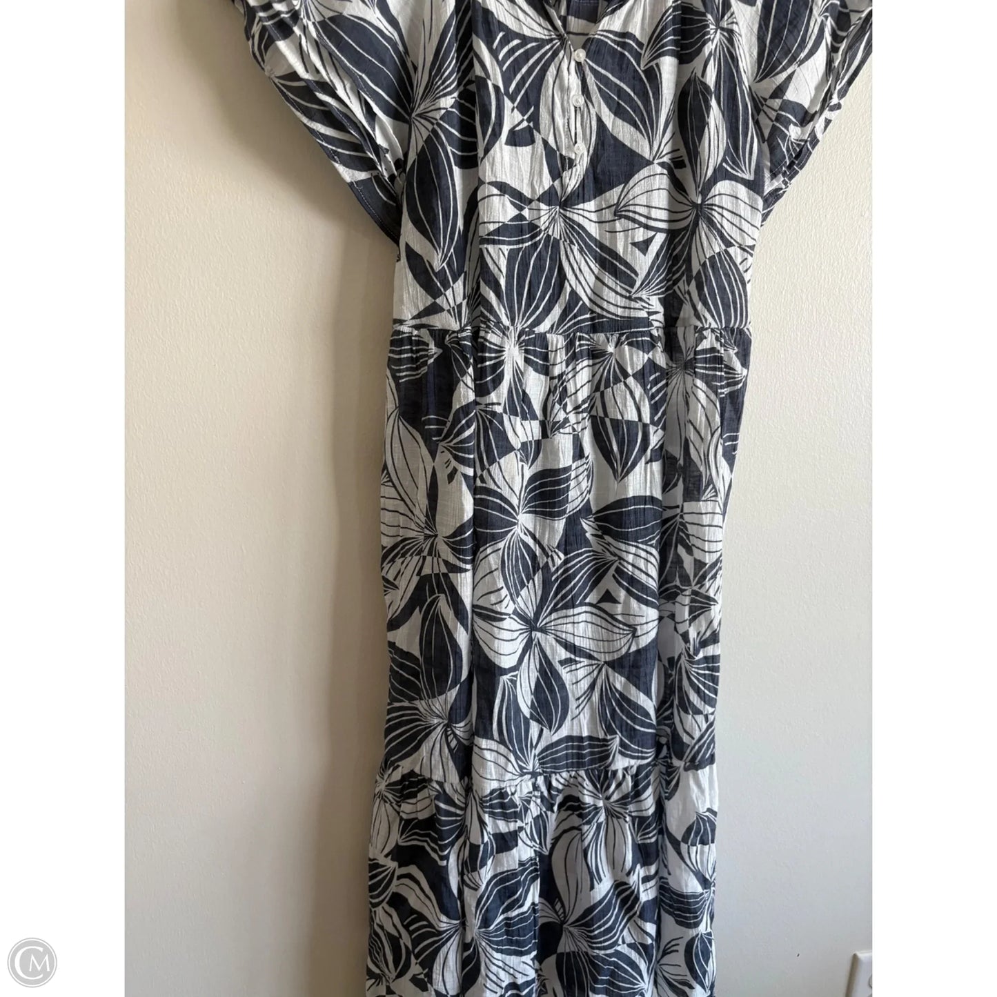 Dress Casual Midi By Sharagano In Blue, Size: Lp