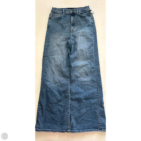 Jeans Wide Leg By 7 For All Mankind In Blue, Size: 4