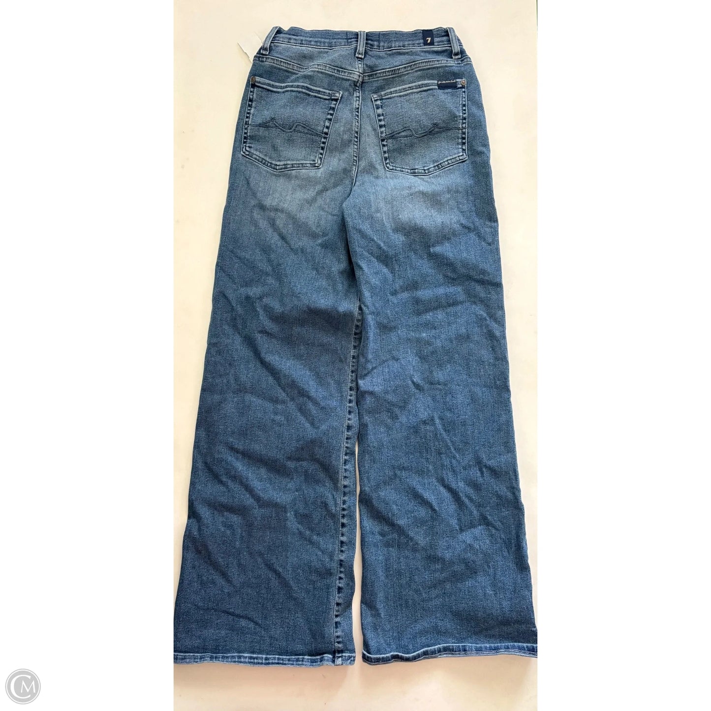 Jeans Wide Leg By 7 For All Mankind In Blue, Size: 4