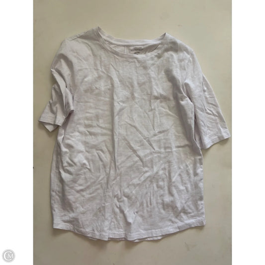 Top Short Sleeve By Eileen Fisher In White, Size: M