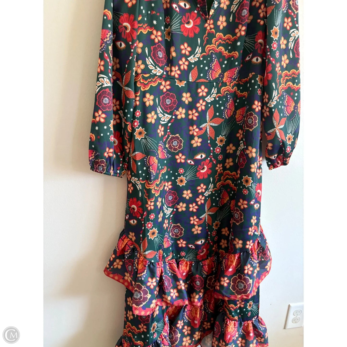 Dress Party Long By ALDEN ADAIR In Floral Print, Size: L