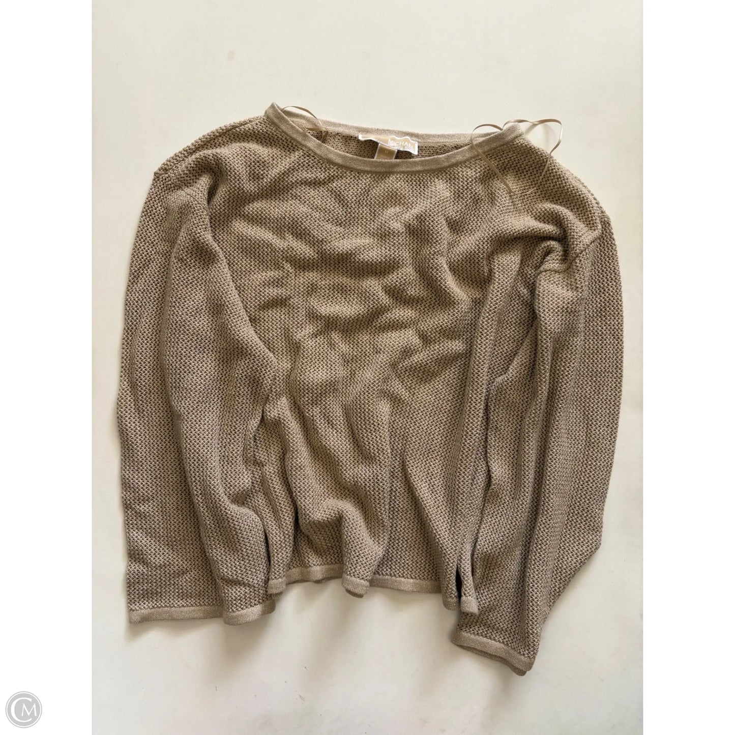 Top Long Sleeve Designer By Michael Kors In Gold, Size: M