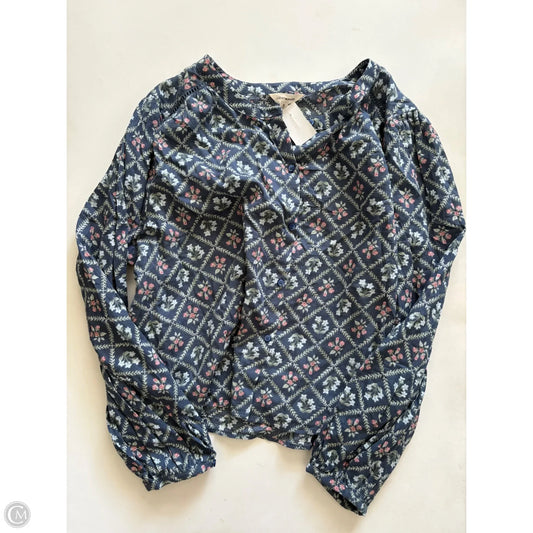 Top Long Sleeve By Lucky Brand In Floral Print, Size: Xl