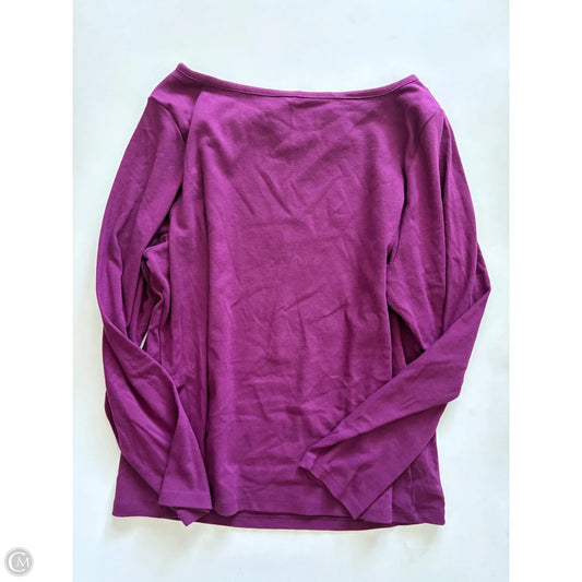 Top Long Sleeve By Old Navy In Purple, Size: Xxl