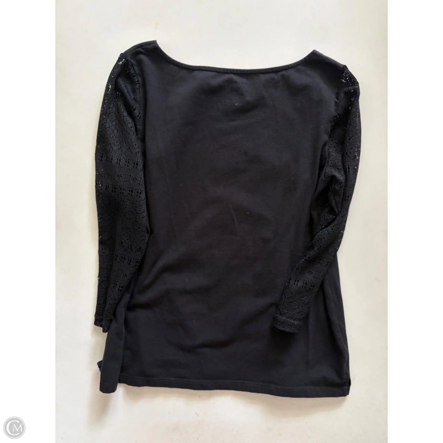 Top 3/4 Sleeve By Talbots In Black, Size: M