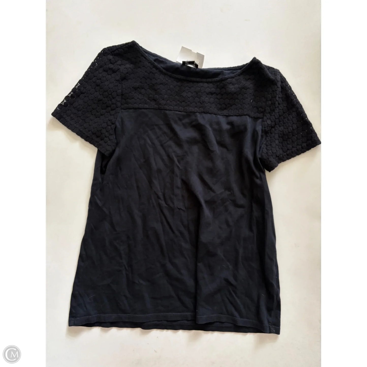 Top Short Sleeve By Talbots In Black, Size: M