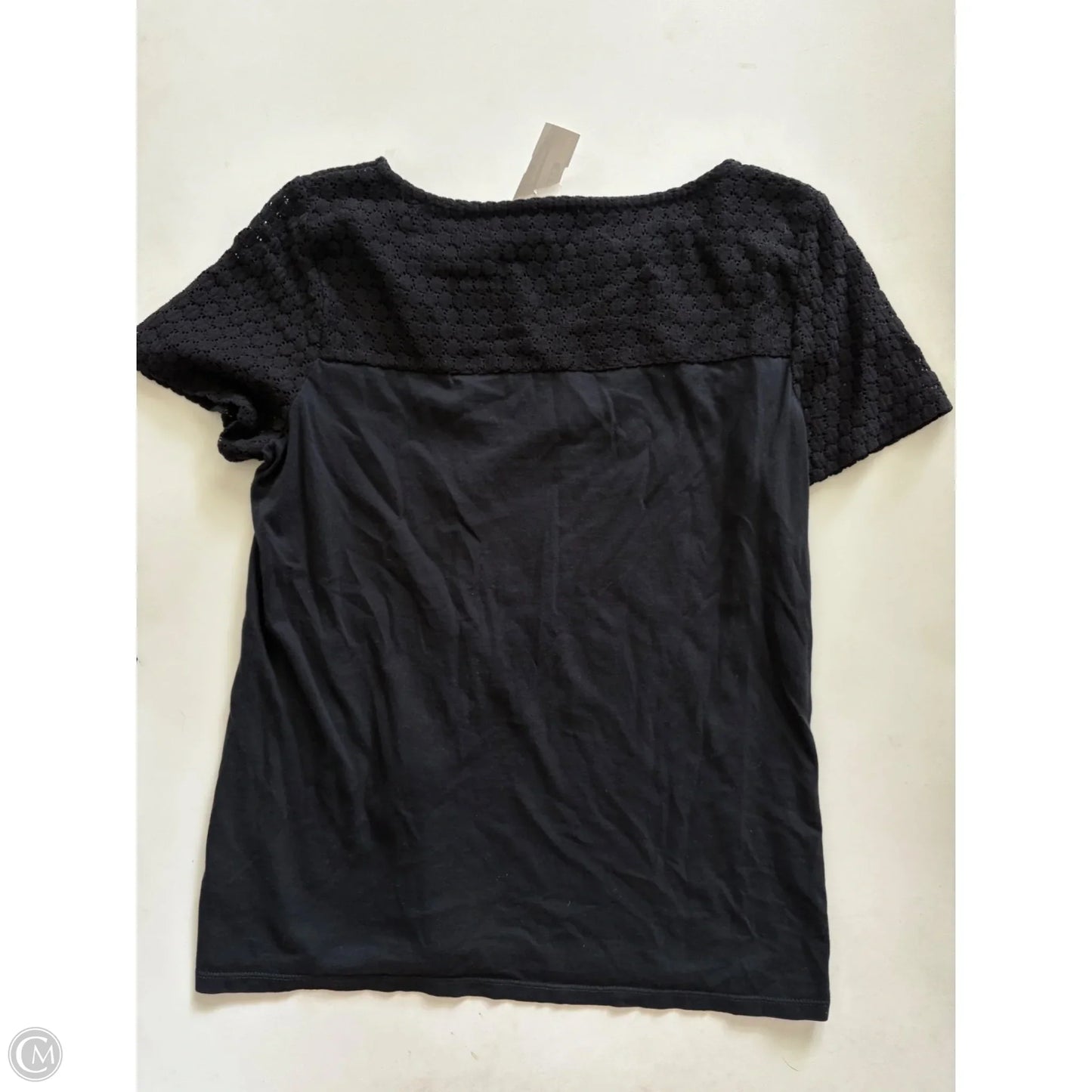 Top Short Sleeve By Talbots In Black, Size: M