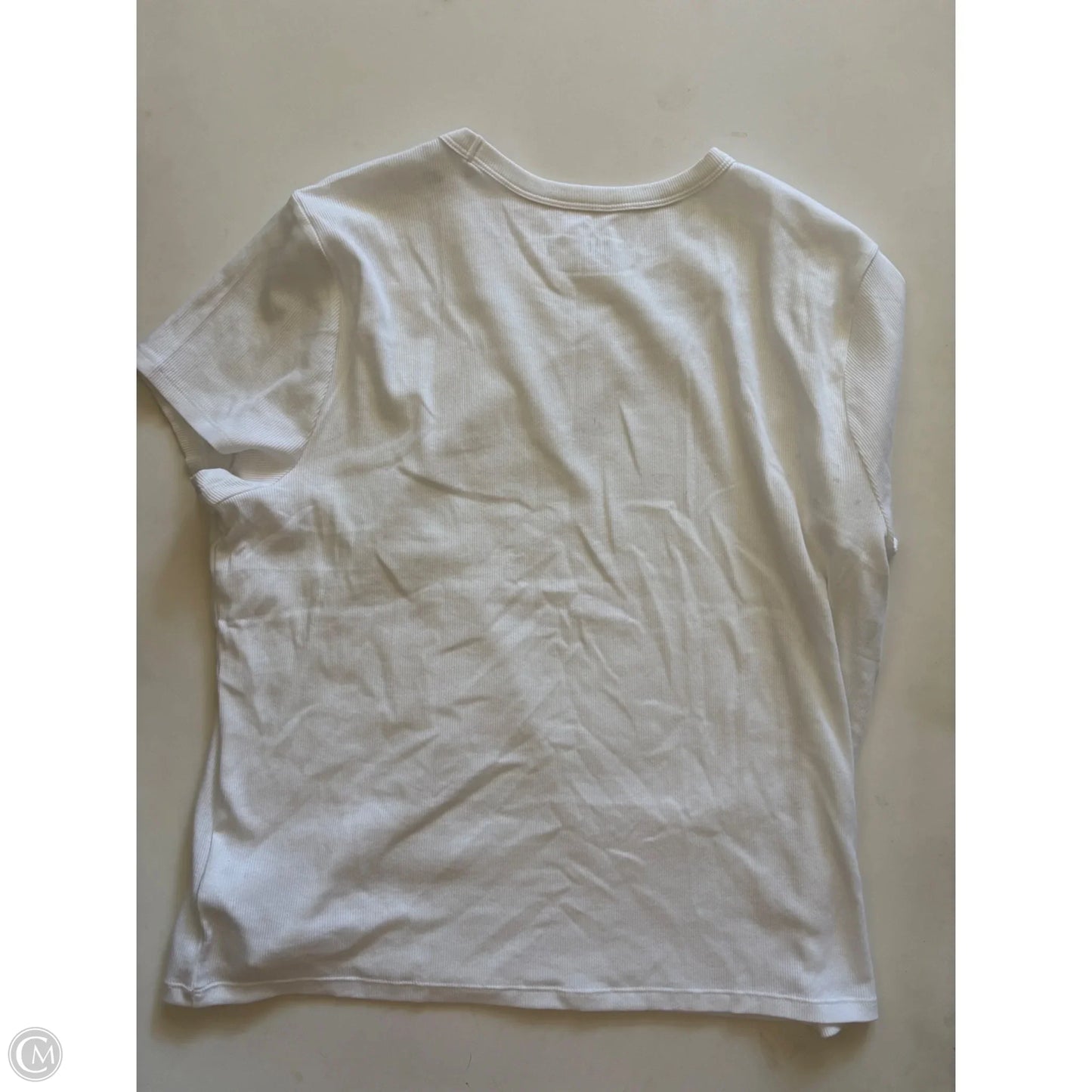 Top Short Sleeve By Gap In White, Size: Xxl