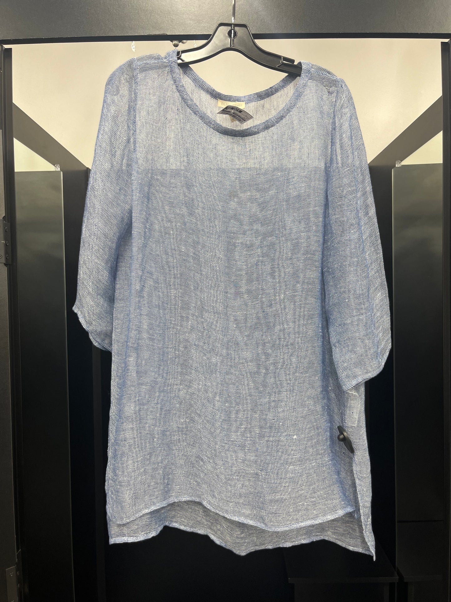 Blue Tunic 3/4 Sleeve Eileen Fisher, Size M