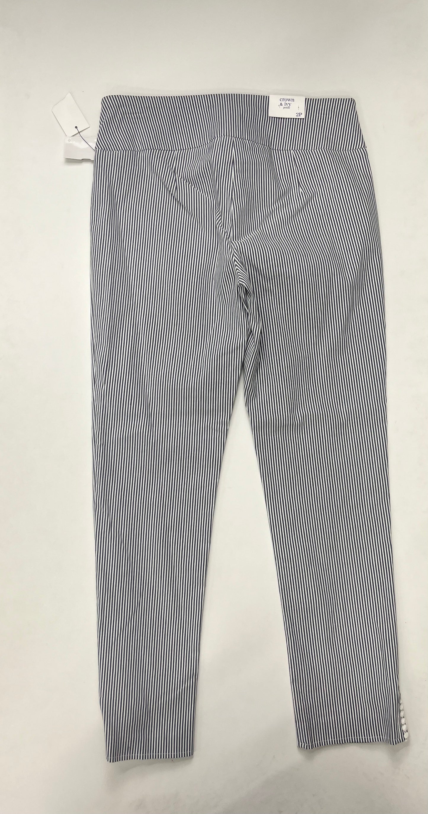 Pinstripe Pants Ankle Crown And Ivy, Size 2