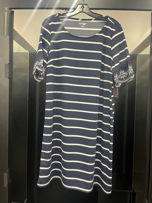 Navy Dress Casual Midi Kim Rogers, Size L