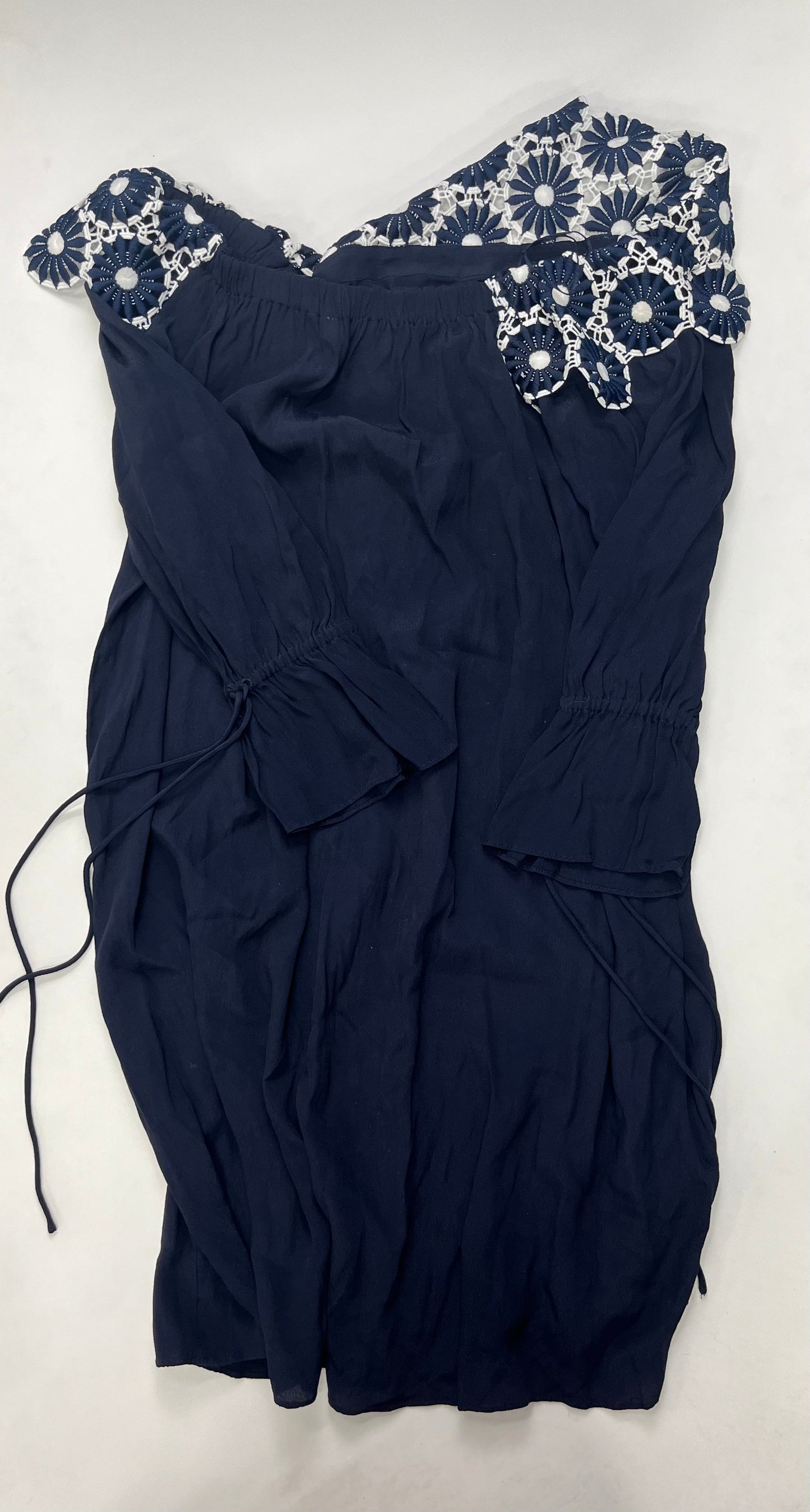 Navy Dress Casual Midi Ann Taylor O, Size M