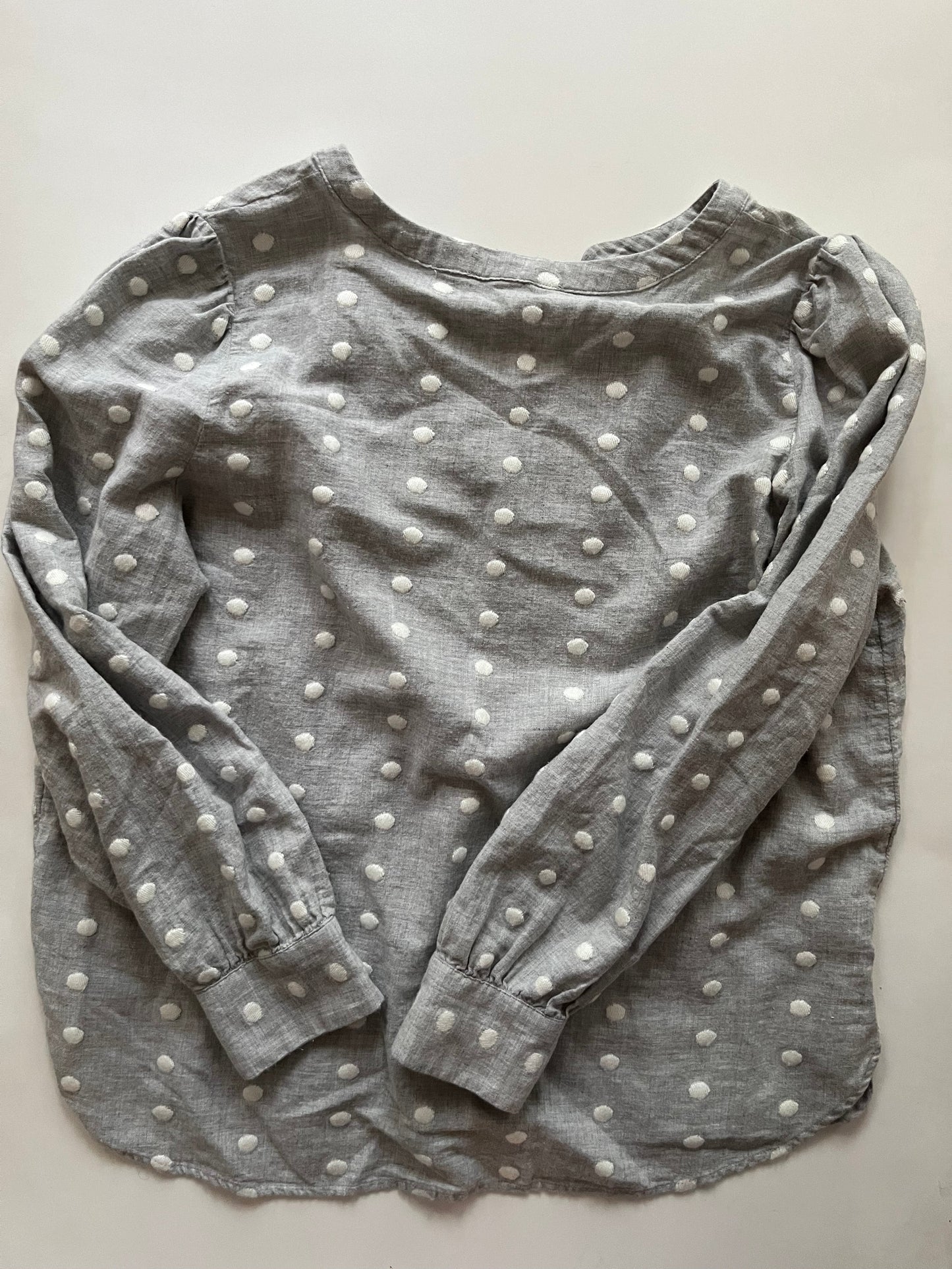 Grey Top Long Sleeve Loft O, Size L