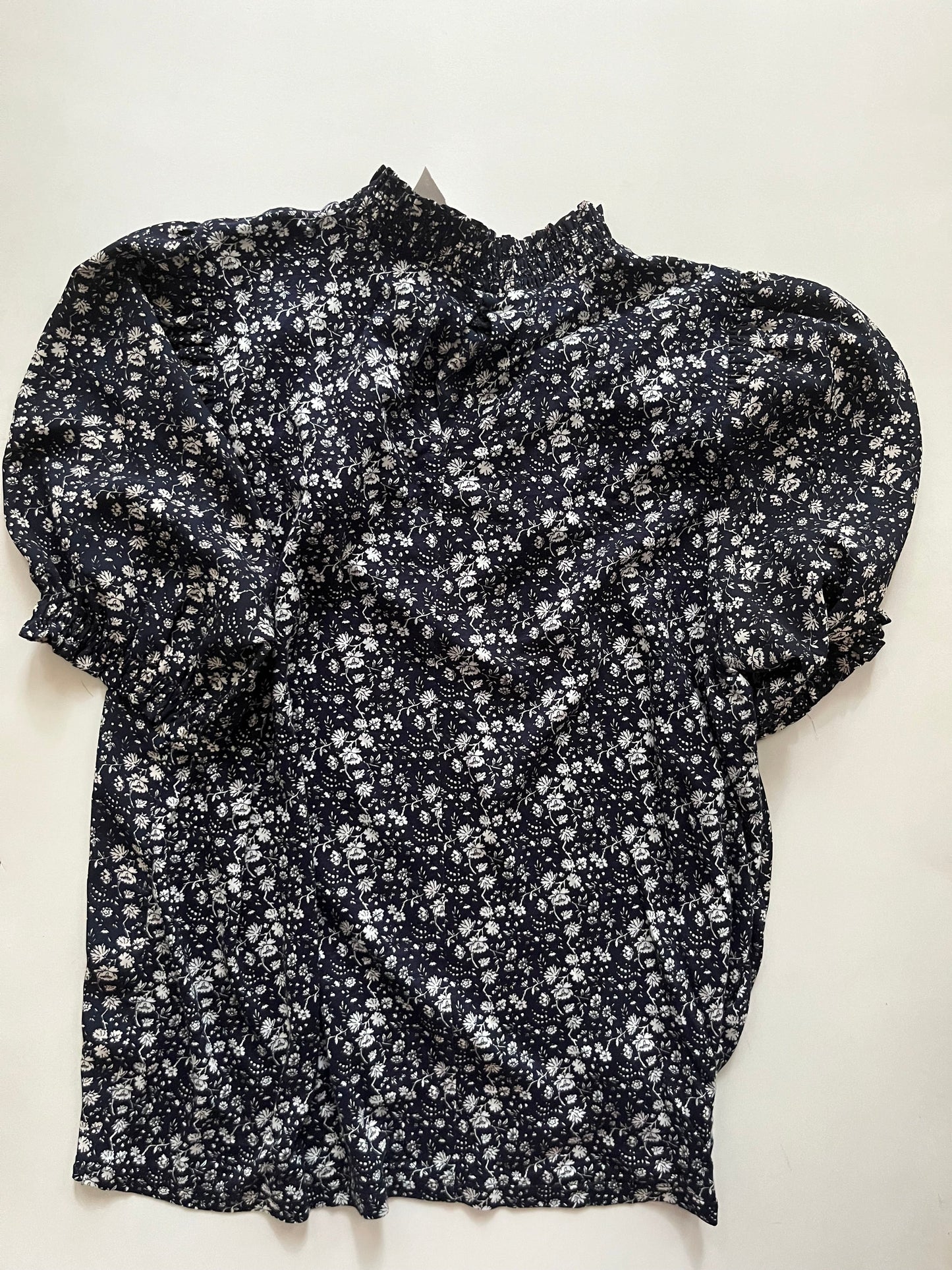 Navy Top 3/4 Sleeve Loft O, Size L