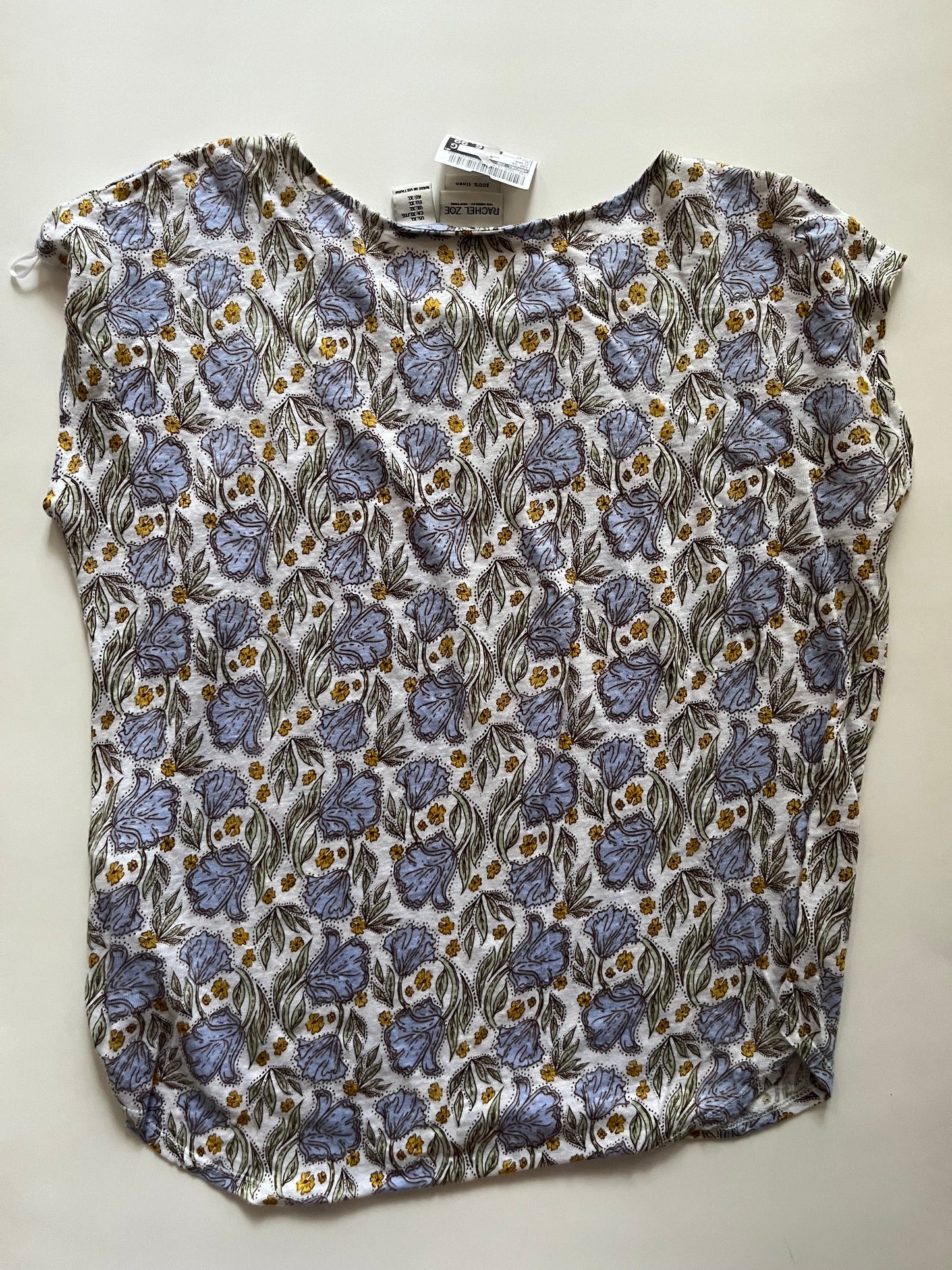 Floral Top Short Sleeve Rachel Zoe, Size Xl