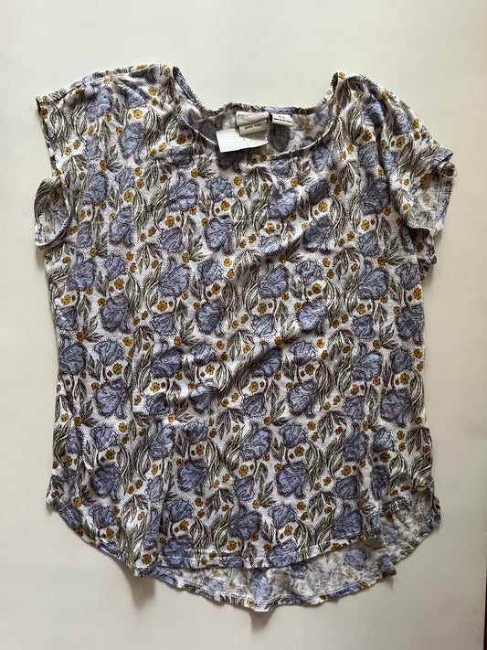 Floral Top Short Sleeve Rachel Zoe, Size Xl