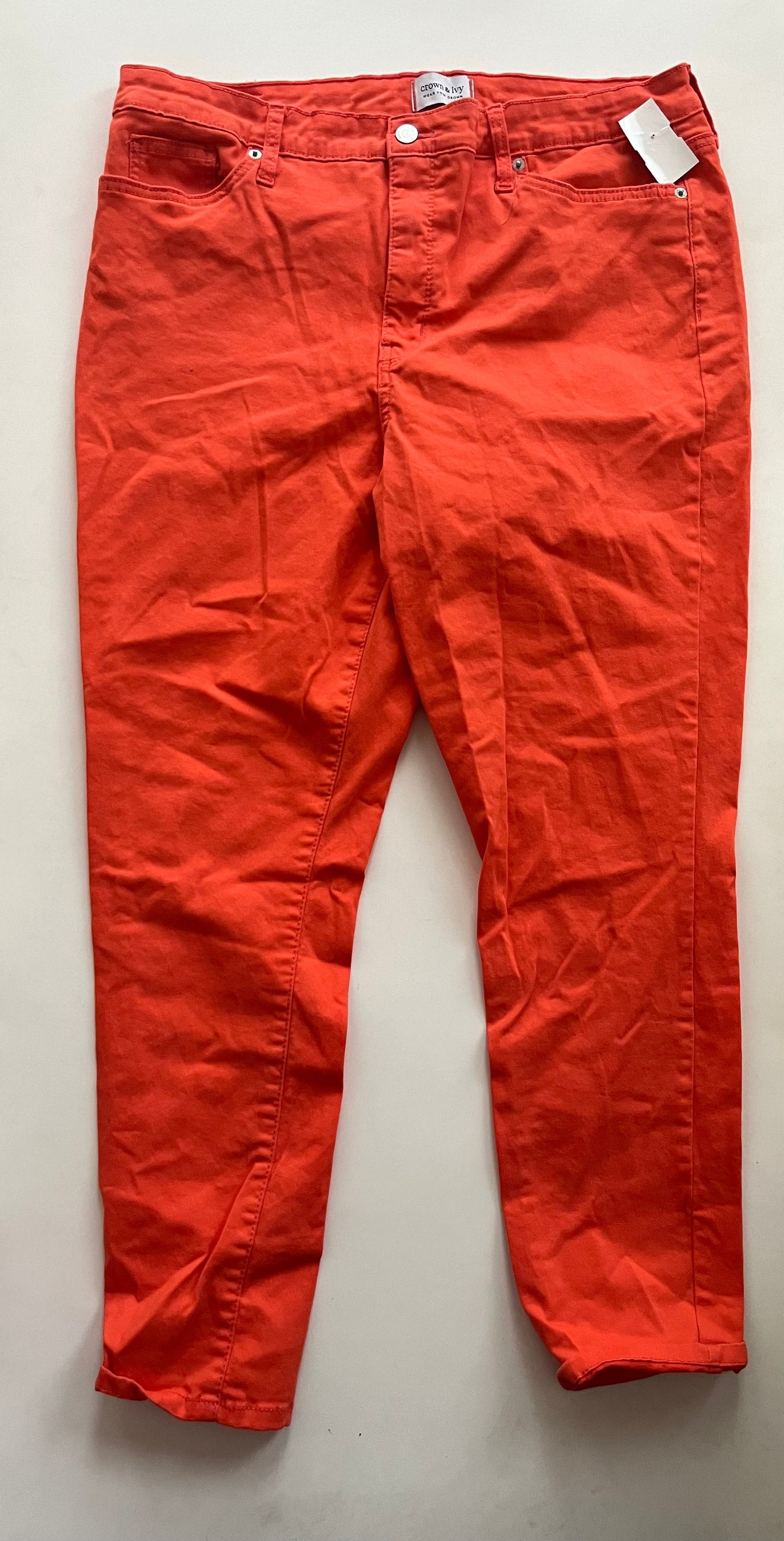 Orange Pants Ankle Crown And Ivy, Size 16