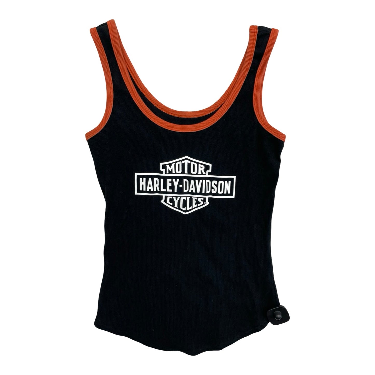 Top Sleeveless Basic By Harley Davidson In Black & Orange, Size:Xs