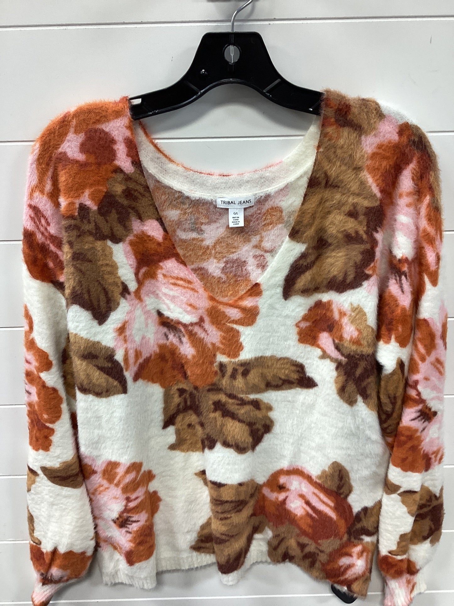 Top Ls By Tribal In Cream & Orange, Size:L