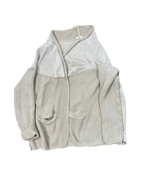 Sweater Cardigan By Easel In Tan, Size:M
