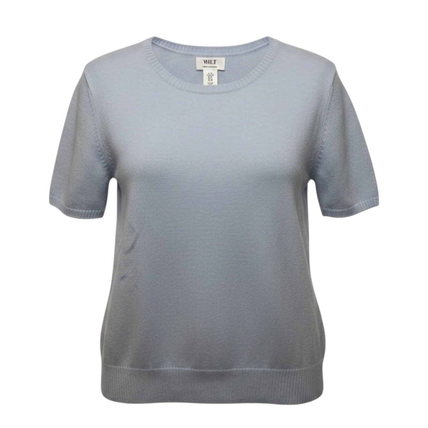 Sweater Short Sleeve Cashmere By Wilt In Blue, Size: XL