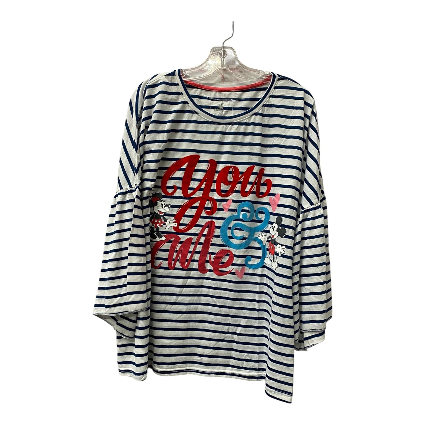 Top Ls By Disney Store In Blue & White, Size:1X